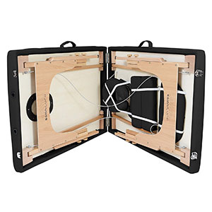 Saloniture Professional Portable Massage Table with Backrest (folded interior)