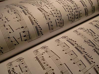 Photo of sheet music representing the Solfeggio Scale.